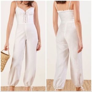 Reformation "Rose Jumpsuit" - White, Size 2, NWT!!